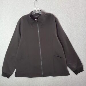 Mandala Women Jacket 2XL Black Full Zip Work Medical